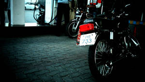 Yamaha Rx100 Motorcycle Rear Close-up Wallpaper