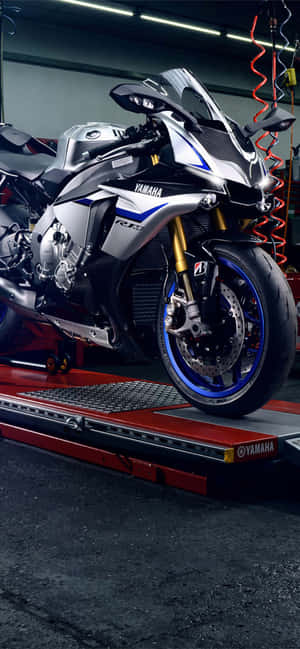 Yamaha Sportbike Showroom Display Wallpaper