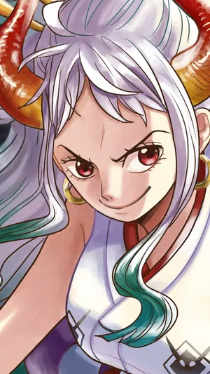 Yamato One Piece Menacing Smile Wallpaper