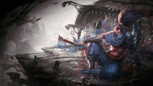 Yasuo Hero League Of Legends Official Cover Wallpaper