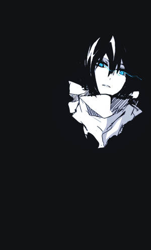 Yato Noragami Anime Black And White Iphone Wallpaper