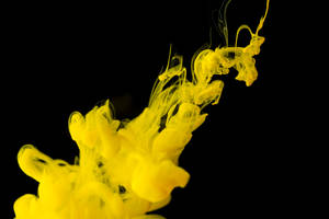 Yellow 4k Color Ink Wallpaper