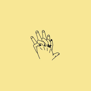 Yellow Aesthetic Hands Art Wallpaper