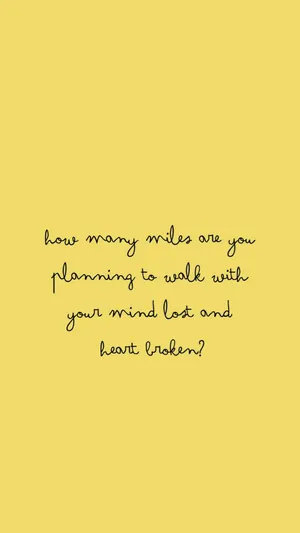 Yellow Aesthetic Lost Quote Wallpaper