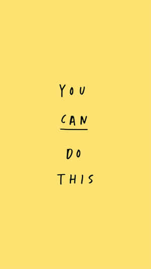 Yellow Aesthetic Phone Motivational Quote Wallpaper