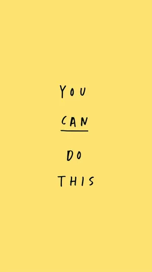 Yellow Aesthetic Phone Motivational Quote Wallpaper