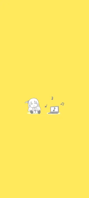 Yellow Aesthetic Phone Music Wallpaper