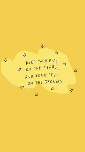 Yellow Aesthetic Phone Quote Wallpaper