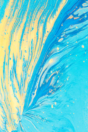 Yellow And Blue Pattern Wallpaper