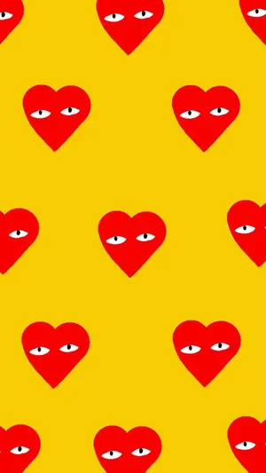 Download free Cdg Hearts Pattern Wallpaper MrWallpaper