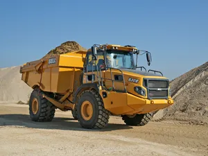 Yellow Cool Truck For Dumping Soil Wallpaper