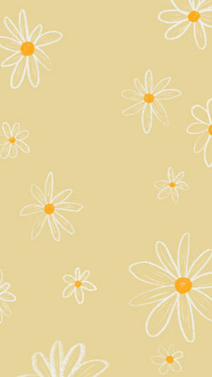 Yellow Daisy Boho Wallpaper