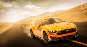 Yellow Desert Mustang Wallpaper