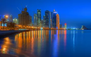 Yellow Doha City Wallpaper