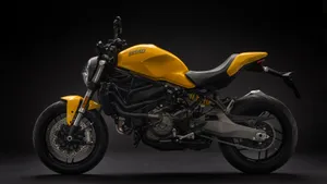 Yellow Ducati Monster 821 Wallpaper
