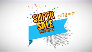 Yellow Font Super Saturday Sale Wallpaper
