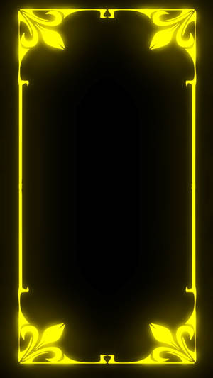 Yellow Frame Neon Phone Wallpaper