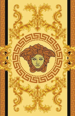 Yellow Greek Patterns Versace Iphone Wallpaper
