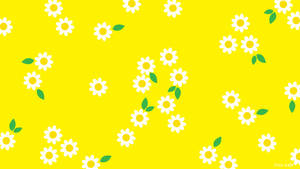 Yellow Hd Floral Design Wallpaper