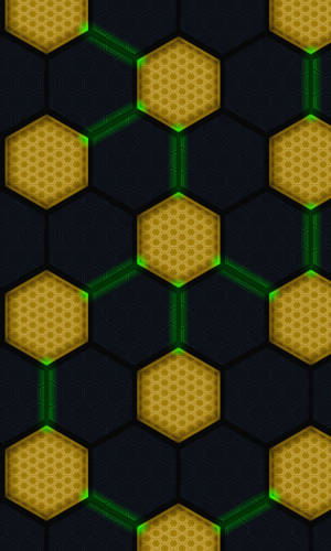 Yellow Hexagon Chain Wallpaper