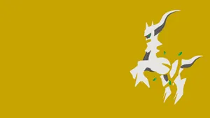Yellow Minimalist Arceus Wallpaper