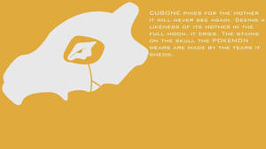 Yellow Minimalist Cubone Wallpaper