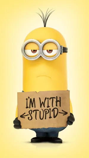 Yellow Minion Iphone X Cartoon Wallpaper