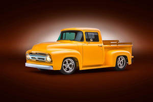 Yellow Orange Old Ford Truck Wallpaper