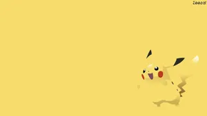 Yellow Pikachu Vector Art Wallpaper