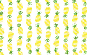 Yellow Pineapple Pattern Background Wallpaper