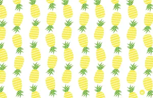 Yellow Pineapple Pattern Background Wallpaper