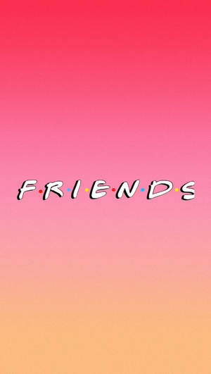 Yellow Pink Friends Logo Wallpaper