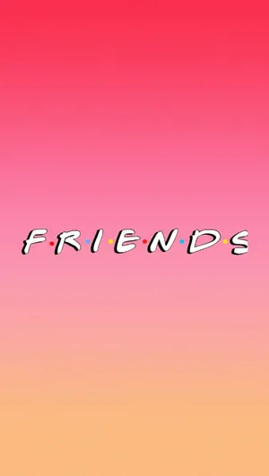 Yellow Pink Friends Logo Wallpaper