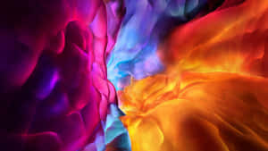 Yellow Purple Blue Flame Ipad Wallpaper