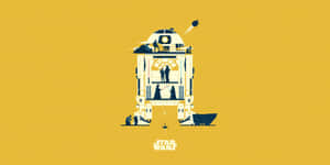 Yellow R2-d2 Ipad Wallpaper