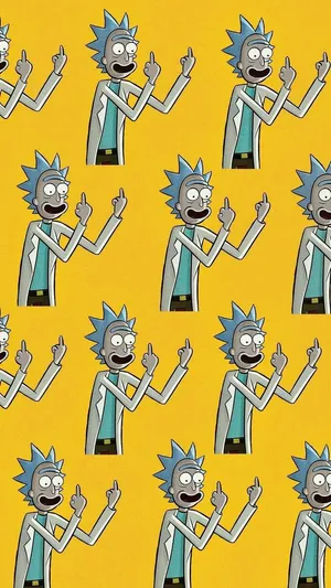 Yellow Rick And Morty Iphone Wallpaper