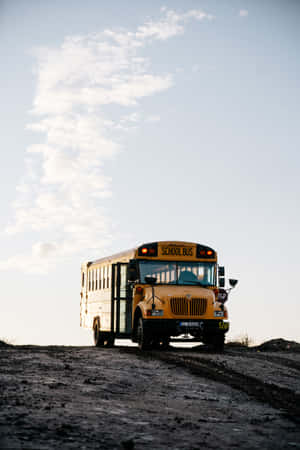 Yellow School Bus Off Road Wallpaper