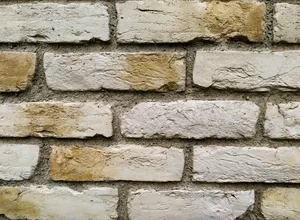 Yellow Stained Brick Wall Wallpaper