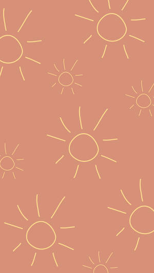 Yellow Sun Patterns Boho Iphone Wallpaper