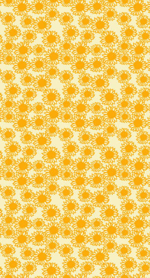 Yellow Sunflower Pattern Iphone Wallpaper