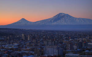Yerevan Armenia City Sunrise Wallpaper