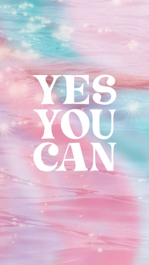 Yes You Can Pastel Minimalist Wallpaper