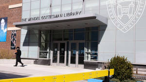 Yeshiva University Gottesman Library Entrance Wallpaper