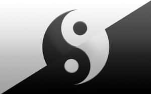 Yin Yang 4k Diagonal Black And White Wallpaper