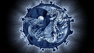 Yin Yang 4k Dragon And Tiger Wallpaper