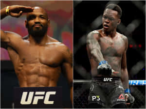Yoel Romero And Israel Adesanya Collage Wallpaper