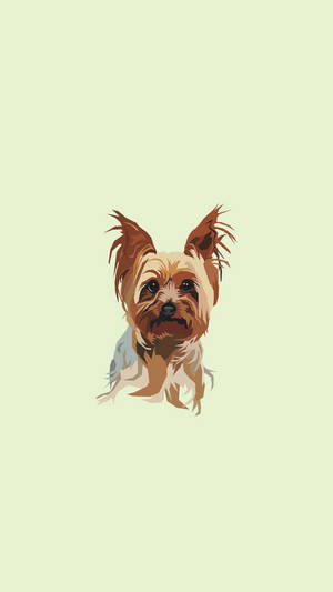 Yorkshire Terrier Watercolor Digital Art Wallpaper