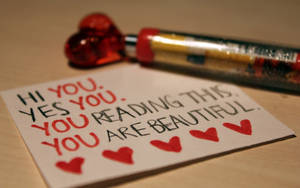 You Are Beautiful Card Message Wallpaper