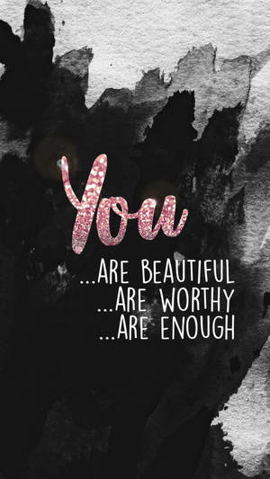 You Are Beautiful Inspiring Quote Wallpaper
