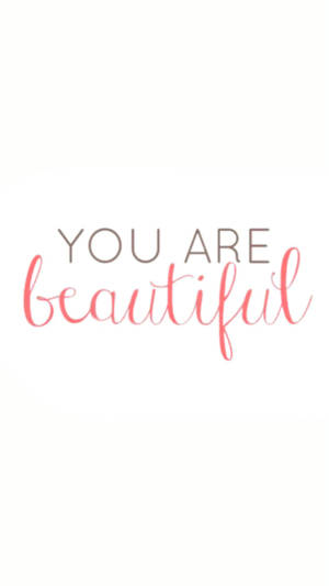 You Are Beautiful Lettering Wallpaper